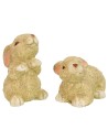 Set of 4 resin rabbits cm 6