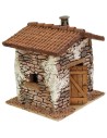 Casa de resina con chimenea de 14x14x16 cm de alto para estatuas de 10 cm.