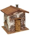 Resin house with fireplace cm 14x14x16 h for statues of 10 cm