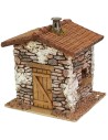 Resin house with fireplace cm 19x17x20 h for statues of 10 cm