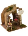 Bottega del fruttivendolo cm 15,5x15,5x15,5 h per presepe Mondo