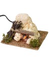 Fire for nativity scene running on electricity cm 13x12x8 h