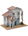 House for nativity scene with tree cm 24.5x16x21 h