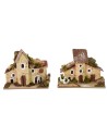 Set 4 case per presepe cm 10,5x6 Mondo Presepi