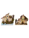 Set 4 case per presepe cm 10,5x6 Mondo Presepi