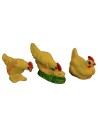 Set of 7 hens in pvc 2,5-4 cm