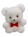 Peluche blanco con lazo rojo 3 cm Mondo Presepi