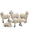 Set of 5 resin sheep for statues of 15 cm