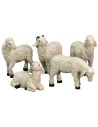 Set of 5 resin sheep for statues of 15 cm