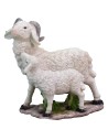 Cabra con cabrito en resina para estatuas de 40-45 cm Mundo Pesebres