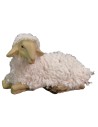 Set of 3 resin sheep with wool for 10-12 cm statues