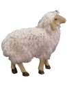 Set of 3 resin sheep with wool for 10-12 cm statues