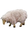 Set of 3 resin sheep with wool for 10-12 cm statues