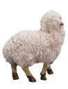 Set of 2 resin sheep with wool for 10-12 cm statues