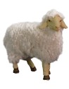 Set of 2 resin sheep with wool for 10-12 cm statues