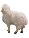 Set of 2 resin sheep with wool for 10-12 cm statues