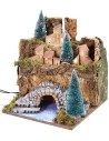 Landscape for nativity scene with mains lighting cm 25x25x27 h