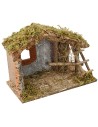 Capanna per presepe con mangiatoia e finestra cm 32x17,5x22 h