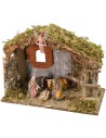Stable with barn complete with Nativity series 10 cm Landi cm