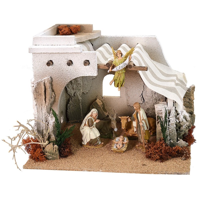 Arab hut complete with Nativity series 10 cm Landi cm