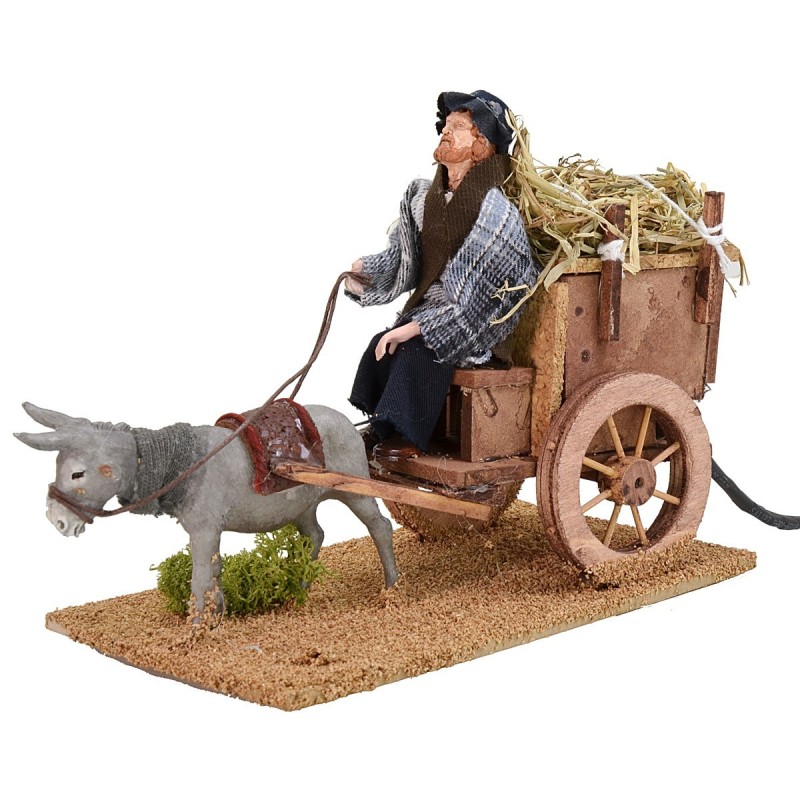 Peasant with double movement donkey 12 cm series