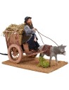 Peasant with double movement donkey 12 cm series