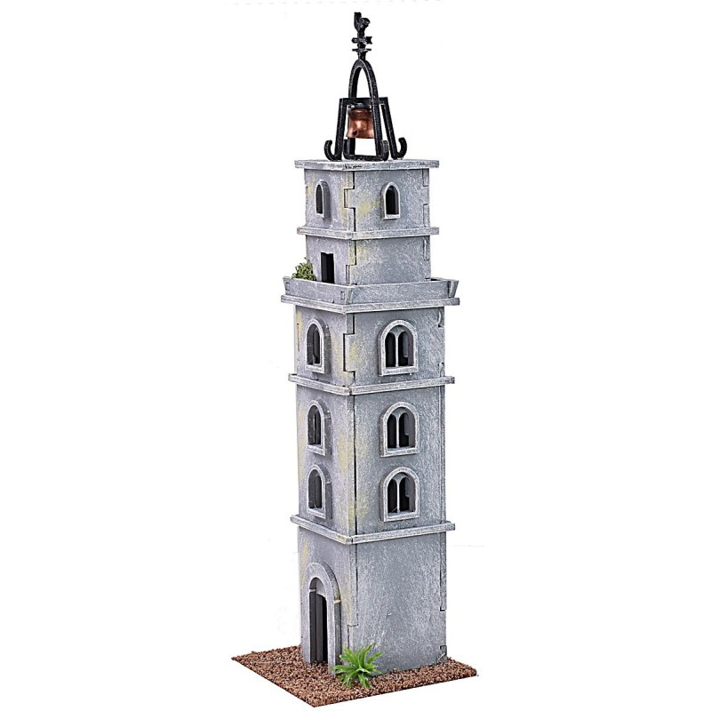 Torre ghirlandina para pesebre cm 10x10x36 h Mundo