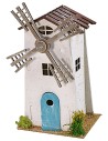 Mulino a vento per presepe funzionante cm 12x9x23 h Mondo