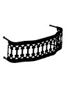 Black railing for balcony cm 10x4 h