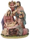 Natività in resina con angelo cm 15,5x11x18 h Presepe Mondo