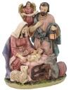 Natività in resina con angelo cm 15,5x11x18 h Presepe Mondo