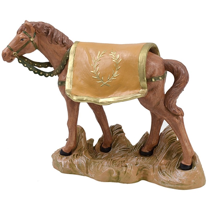 Caballo marrón serie 19 cm Fontanini Mundo Pesebres