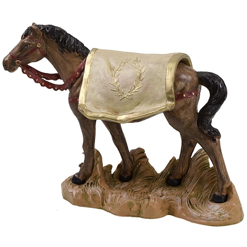 Caballo negro serie 19 cm Fontanini Mundo Pesebres