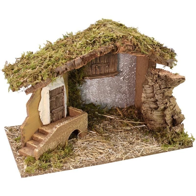 Hut with window and staircase 40x23x25.6 cm h