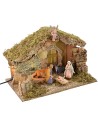 Hut with barn cm 39.5x22.7x25 h with light complete with