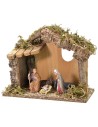 Hut with window cm 23.5x12x19 h with Nativity series