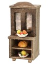 Wooden sideboard with food cm 4x4x8 h