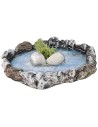 Pond with water effect resin cm 13x12x2 h