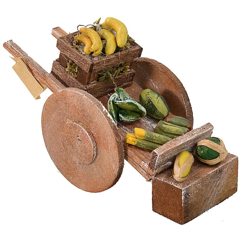 Carrito con frutas y verduras para Pesebre cm