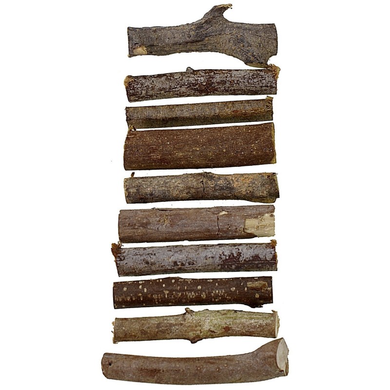 Set of 10 wood logs 10 cm