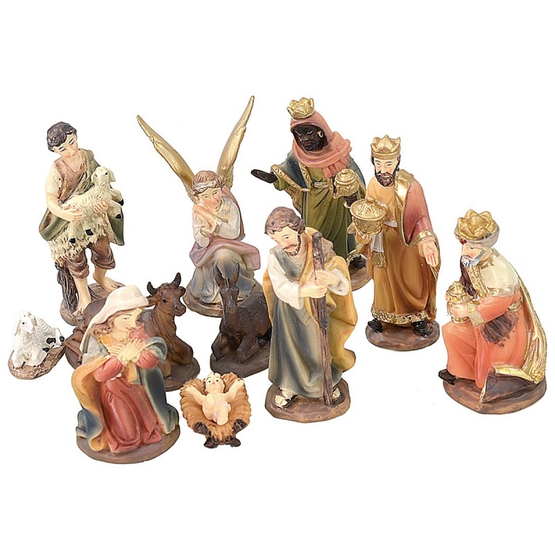 Set Natività 11 soggetti cm 7 per Presepe Mondo Presepi