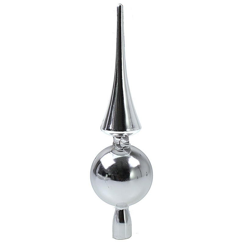 Puntal de 30 cm plata brillante Navidad Mundo Belenes