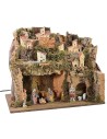 Presepe illuminato cm 45x30x37,5 h completo di statue serie