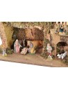 Presepe illuminato cm 45x30x37,5 h completo di statue serie