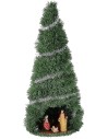 Albero di Natale cm 60 completo di Natività cm 12 illuminato