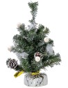 Snow-covered Christmas tree 45 cm with decorated base