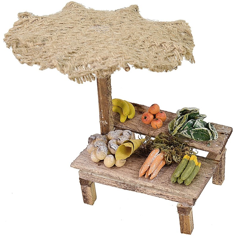 Market stall with fruit and vegetables cm 13x11x11,5 h for