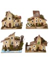 Set 4 case per presepe cm 10,5x6 Mondo Presepi