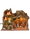 Presepe completo di statue Landi moranduzzo con luci e cascata