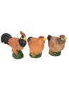 Set 6 gallinacei in resina per statue da 12 cm Mondo Presepi